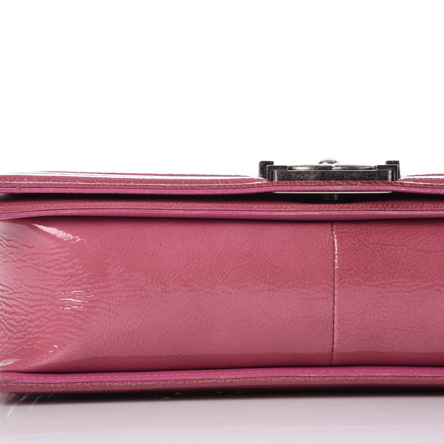 Chanel Distressed Patent Quilted New Medium Boy Flap Pink 19 of 20