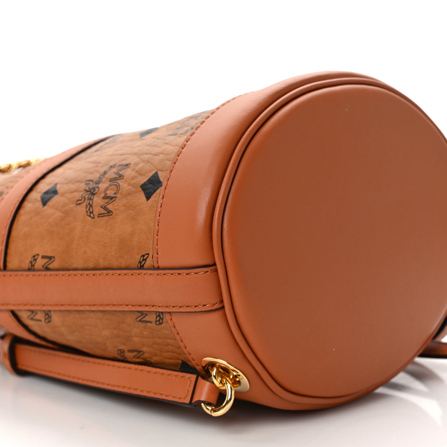 MCM Visetos Aren Mini Chain Backpack Cognac 8 of 9