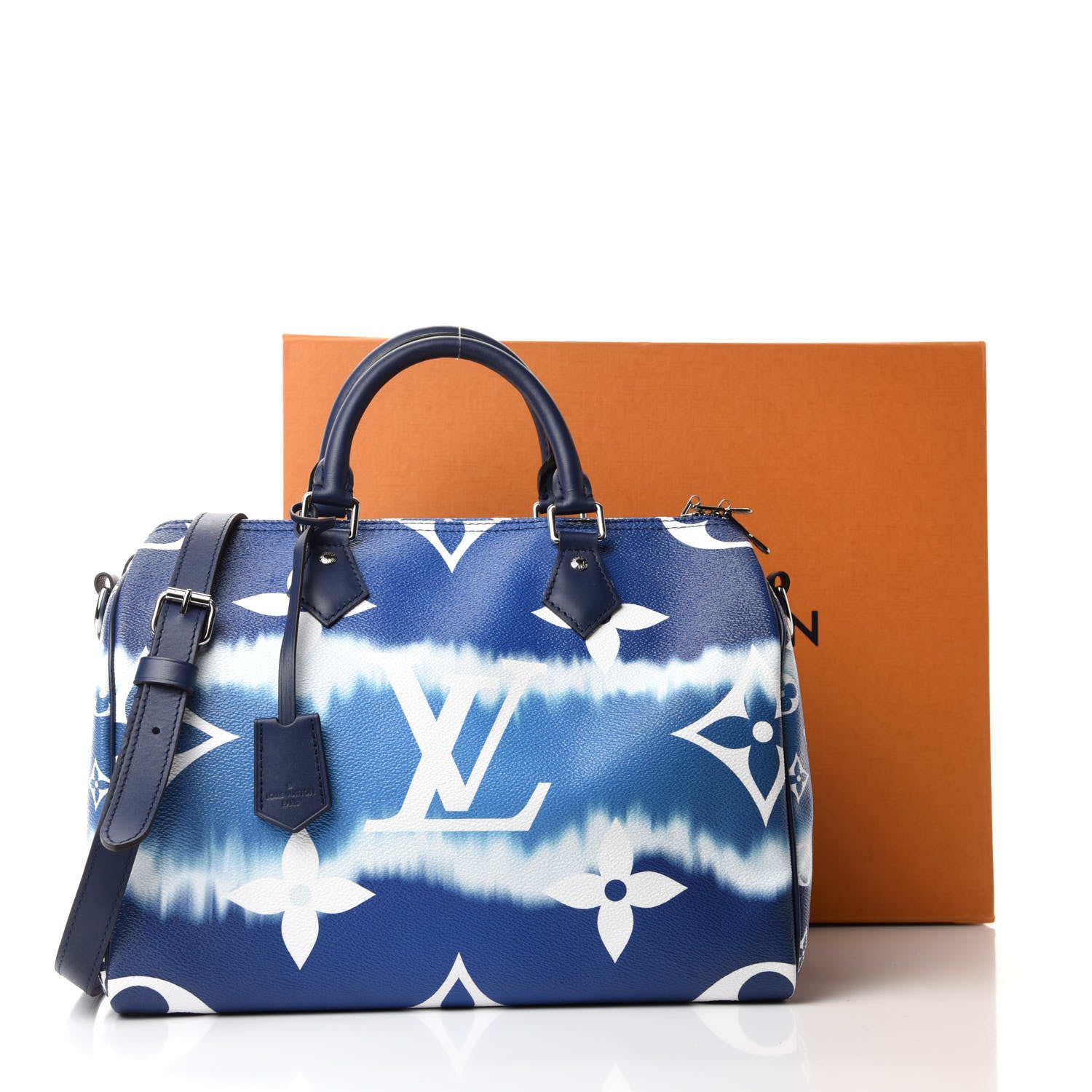 Louis Vuitton Monogram Escale Speedy Bandouliere 30 Blue 12 of 12