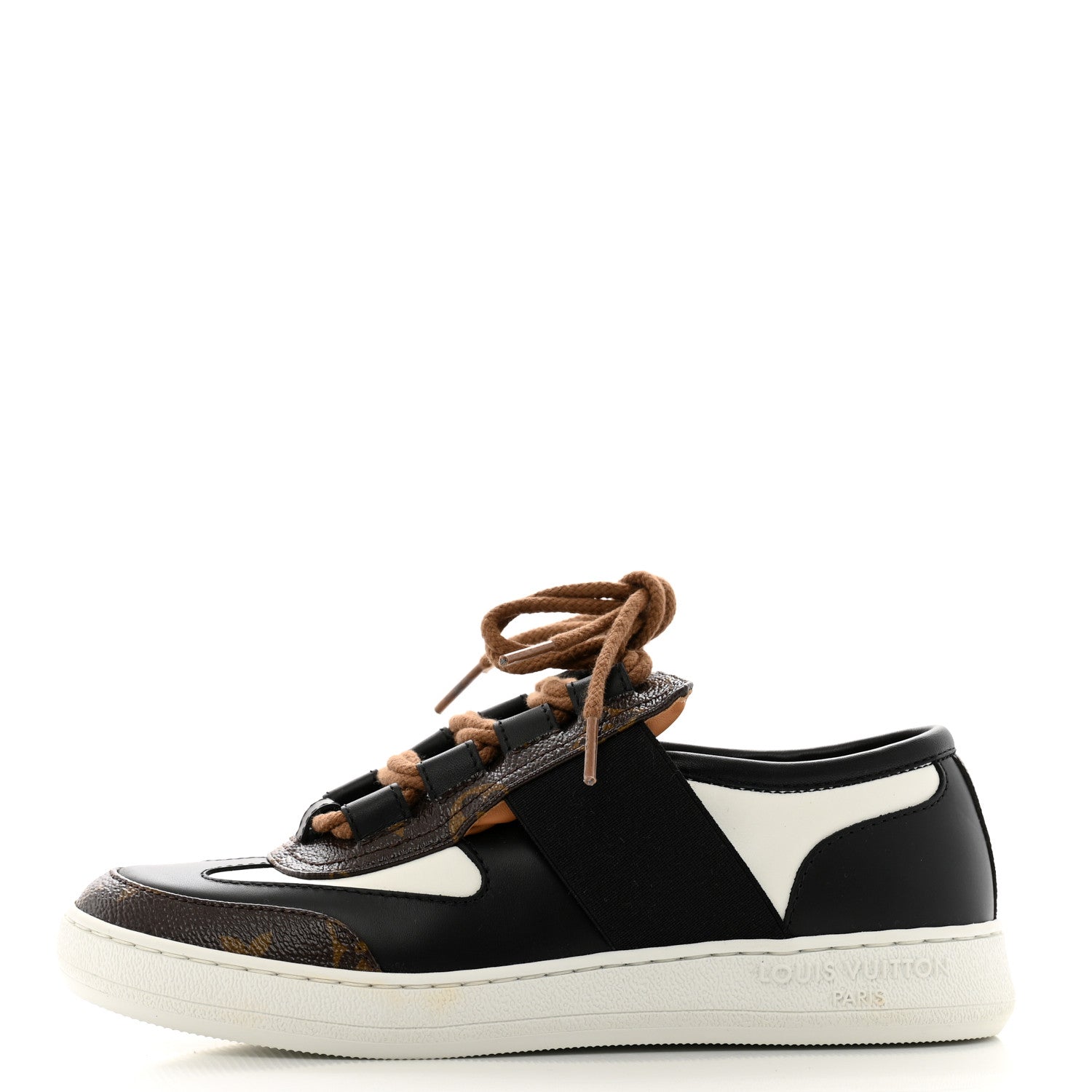 Louis Vuitton Monogram Calfskin Lous Sneakers 35.5 Black 1 of 9