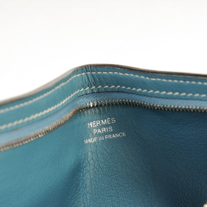 Hermes Swift Zip Zap Bi-Fold Wallet Blue Jean 6 of 9