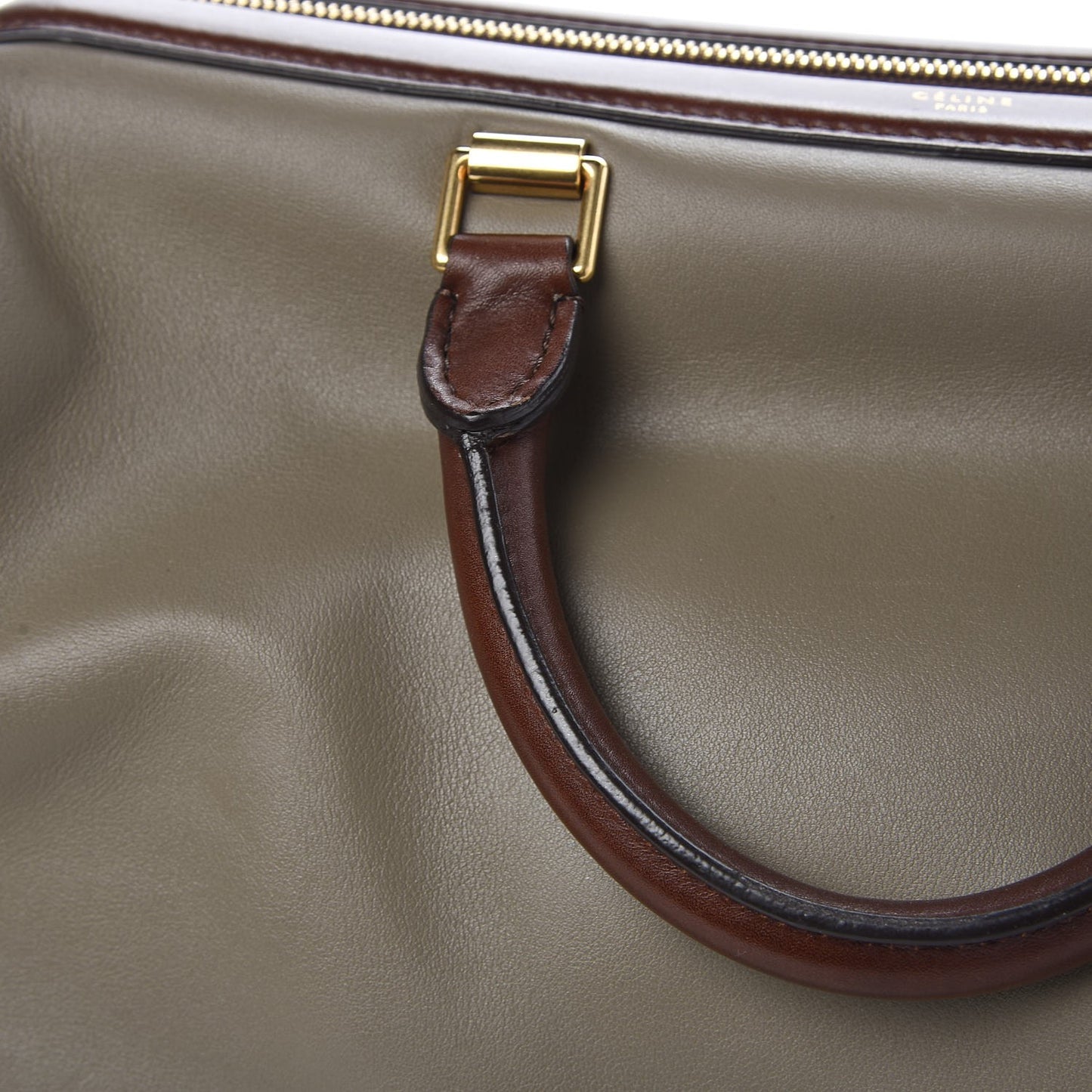 Satin Calfskin Long Frame Doctor Bag Taupe