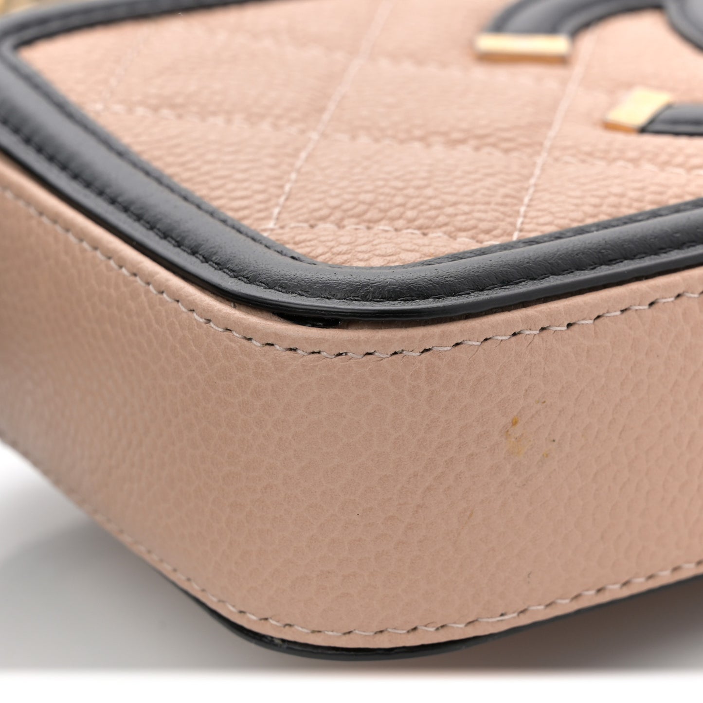 Caviar Quilted CC Filigree Clutch With Chain Beige Black