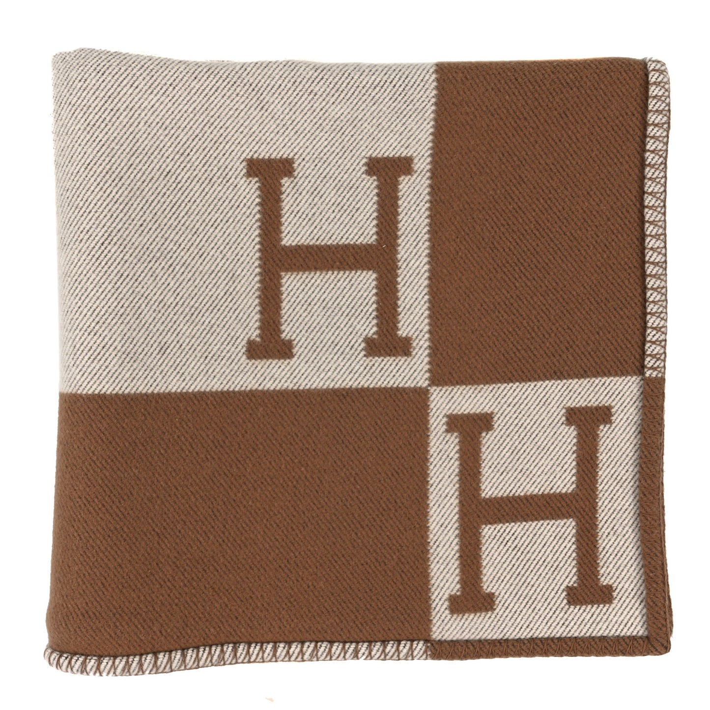 Wool Cashmere Avalon Blanket Ecru Camel