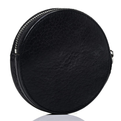 Gucci Pebbled Calfskin Round Coin Purse Black 2 of 4