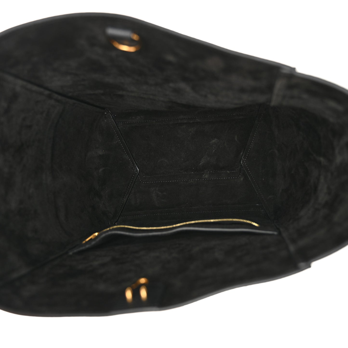 Soft Grained Calfskin Sangle Bucket Bag Black