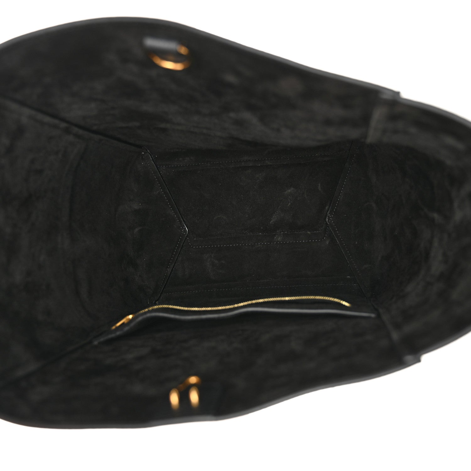 Celine Soft Grained Calfskin Sangle Bucket Bag Black 5 of 14