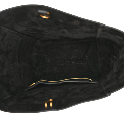 Celine Soft Grained Calfskin Sangle Bucket Bag Black 5 of 14