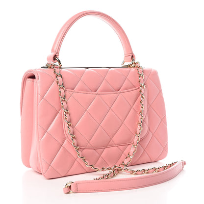 Chanel Lambskin Quilted Small Trendy CC Flap Dual Handle Bag Pink 4 of 10