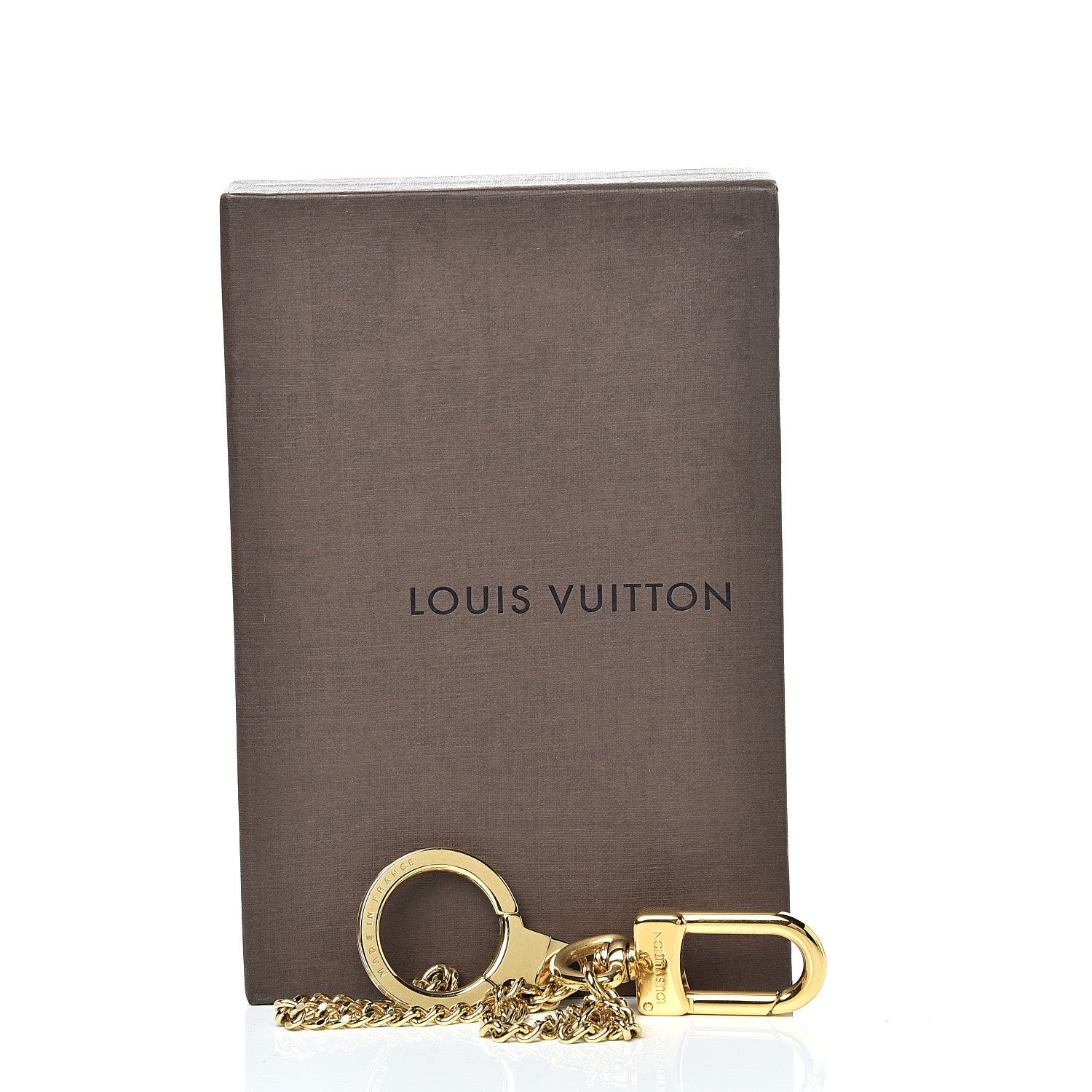 Louis Vuitton Metal Pochette Extender Key Ring Chain Gold 5 of 5