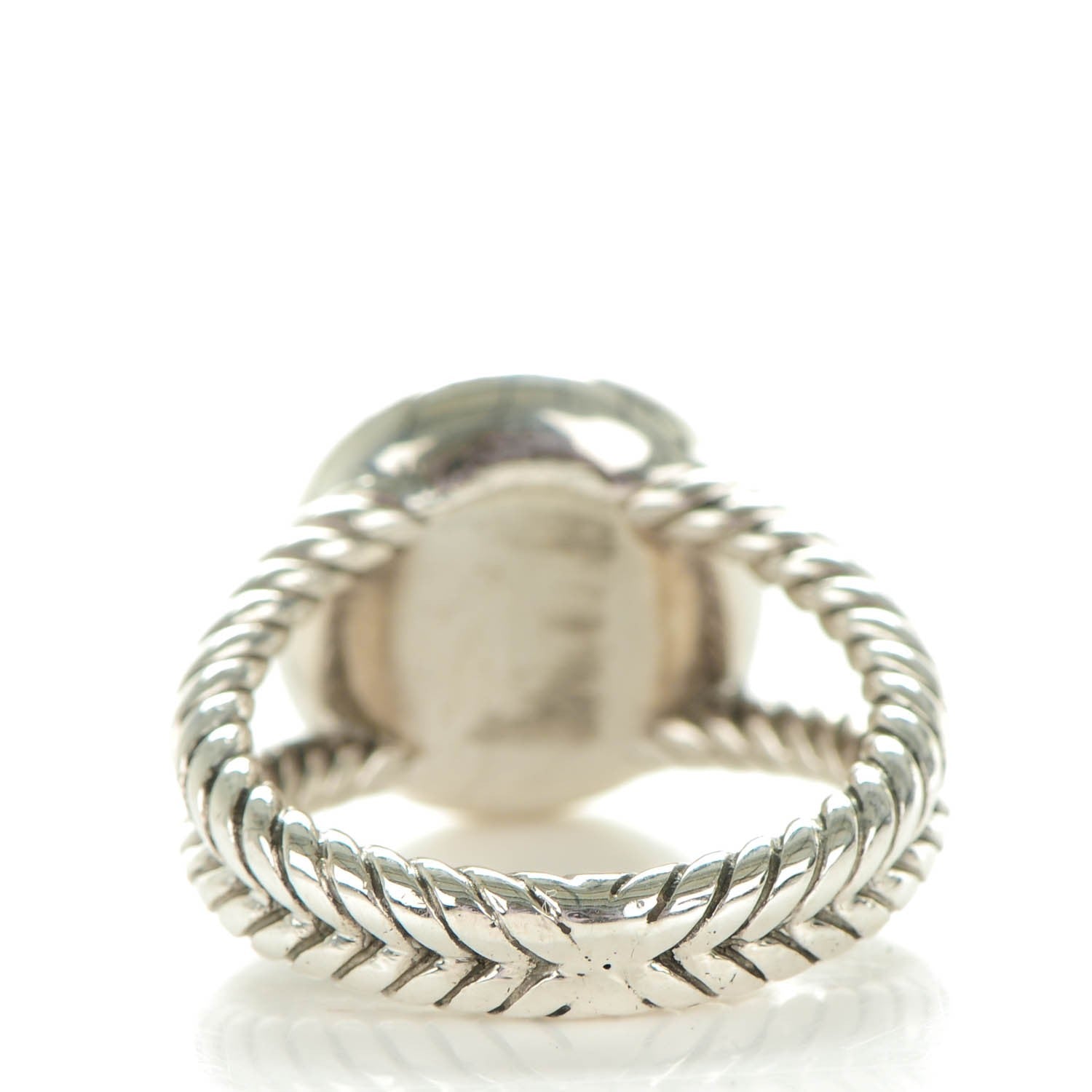 David Yurman Sterling Silver Diamond Pearl 8mm Petite Cerise Ring 48 4.5 3 of 4
