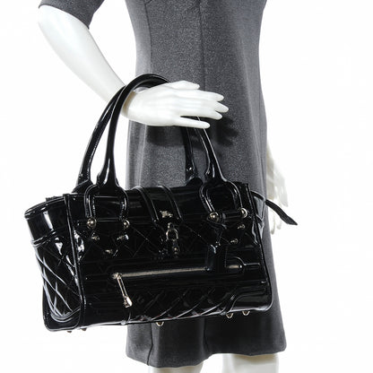 Burberry Patent Quilted Large Manor Black 2 of 8
