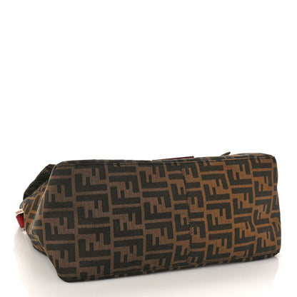 Fendi Zucca Enamel Big Forever Mama Baguette Tobacco Rosso 4 of 10