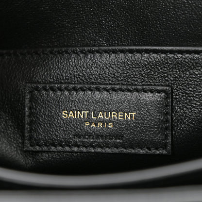 Saint Laurent Grain de Poudre Medium Classic Monogram Cassandra Top Handle Black 7 of 9