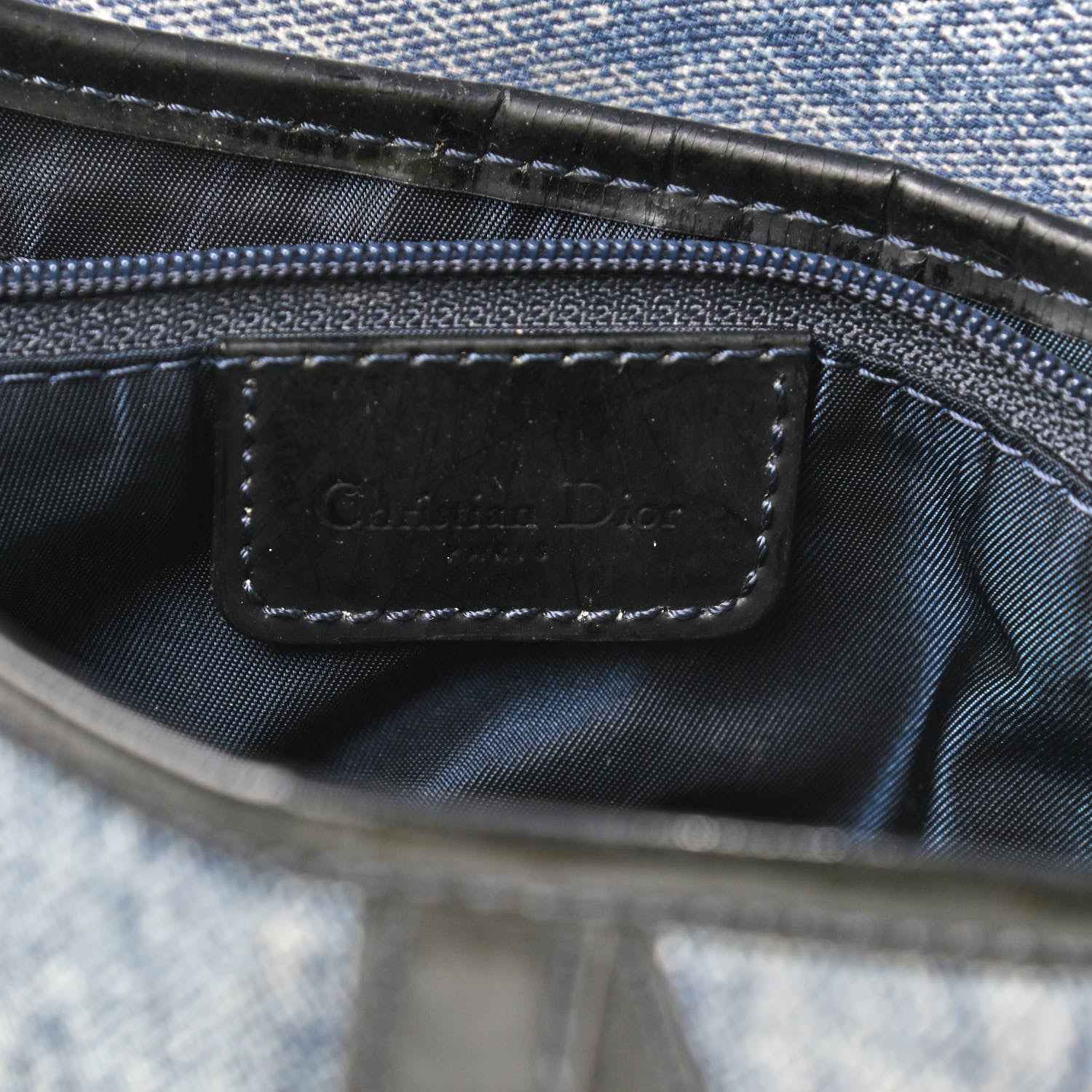 Christian Dior Denim Miss Diorella Saddle Bag 6 of 9