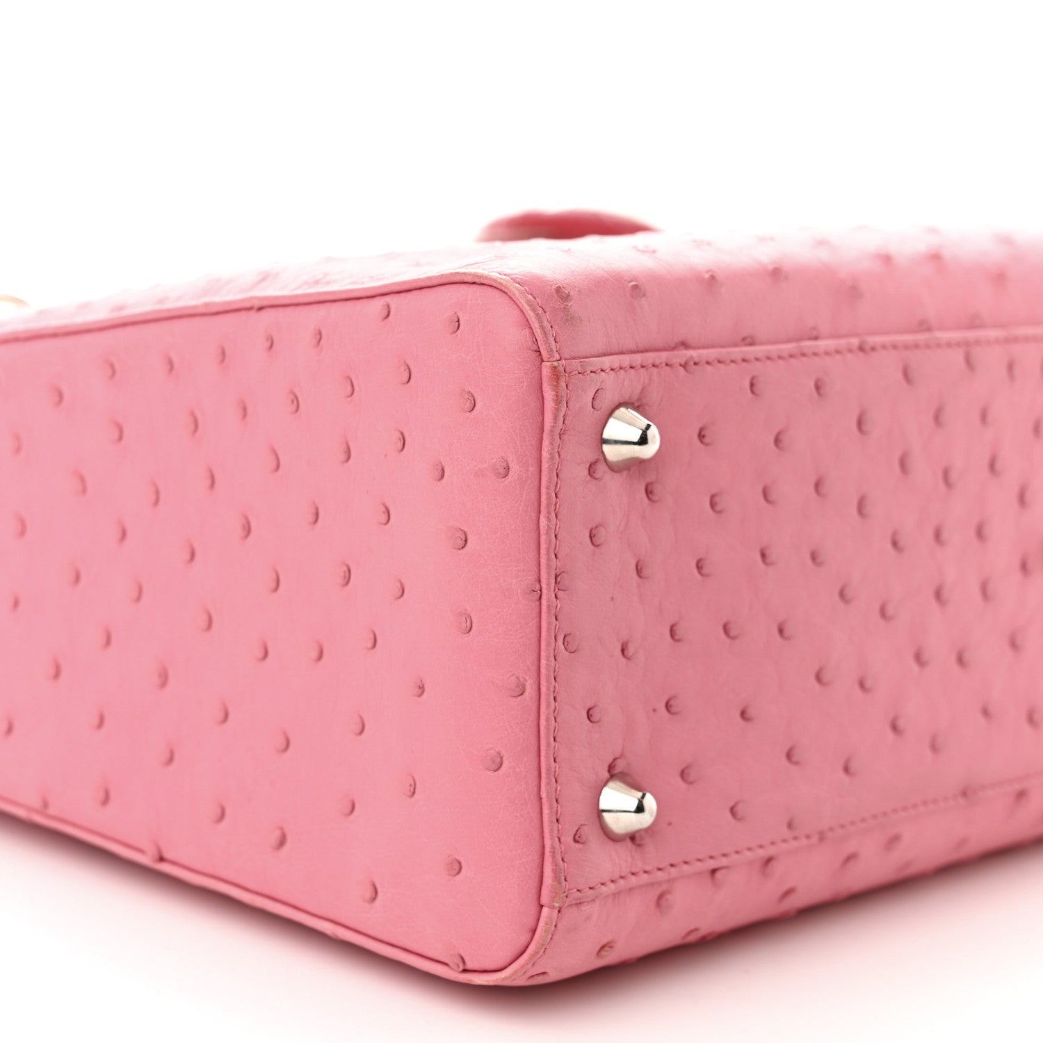 Christian Dior Ostrich Large Lady Dior Pink 9 of 14