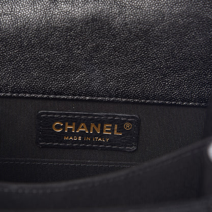 Chanel Caviar Quilted North South Boy Flap Black 6 of 9