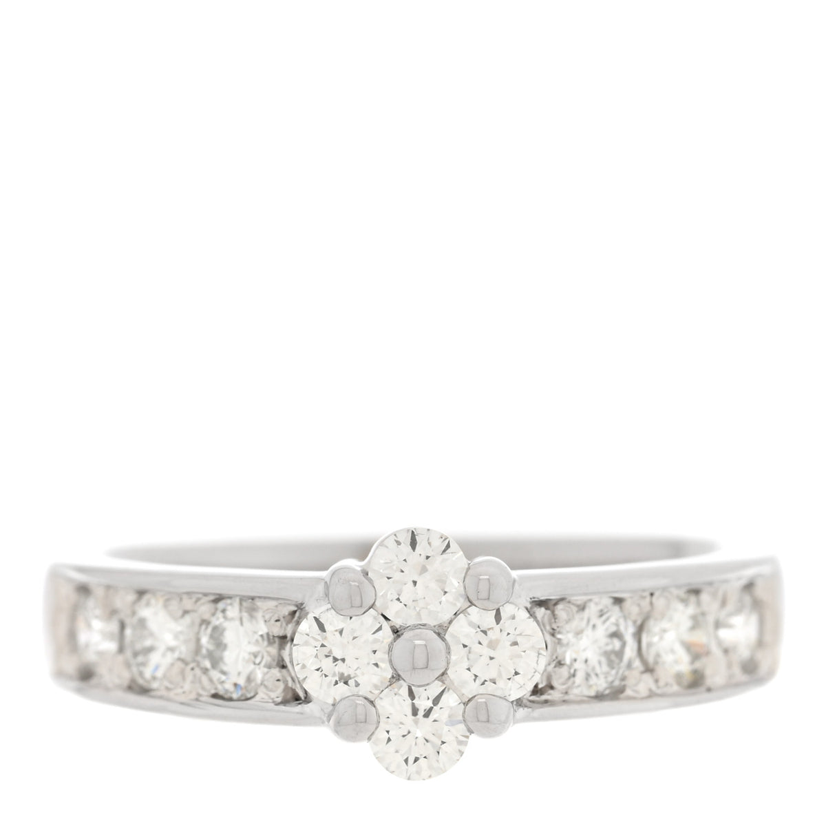 Platinum Diamond .70ctw Flower Ring 53 6.5