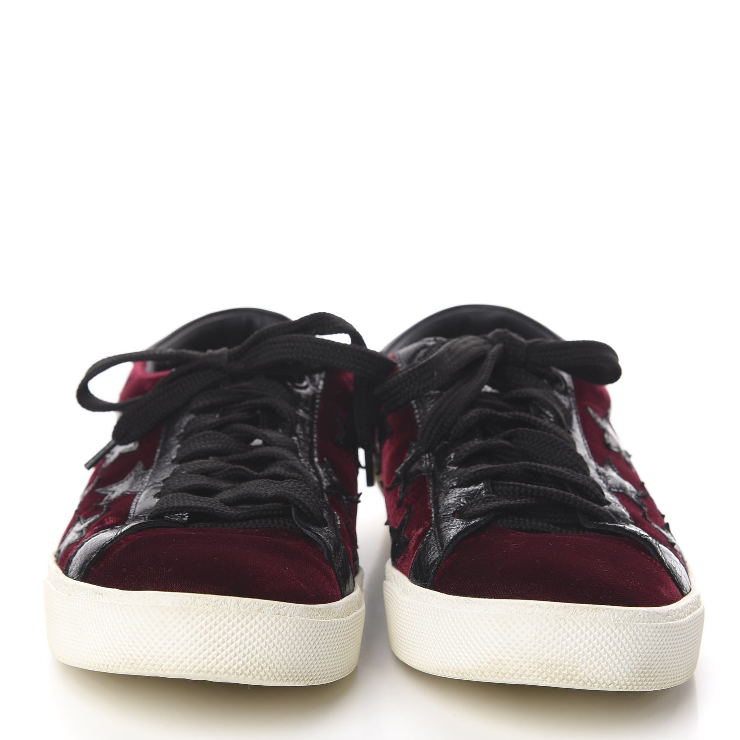 Saint Laurent Suede Star California Sneakers 39 Burgundy 2 of 7