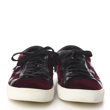 Saint Laurent Suede Star California Sneakers 39 Burgundy 2 of 7