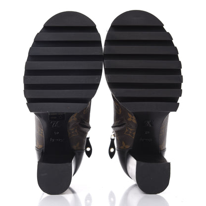 Louis Vuitton Patent Calfskin Monogram Star Trail Ankle Boots 40 Black 6 of 9