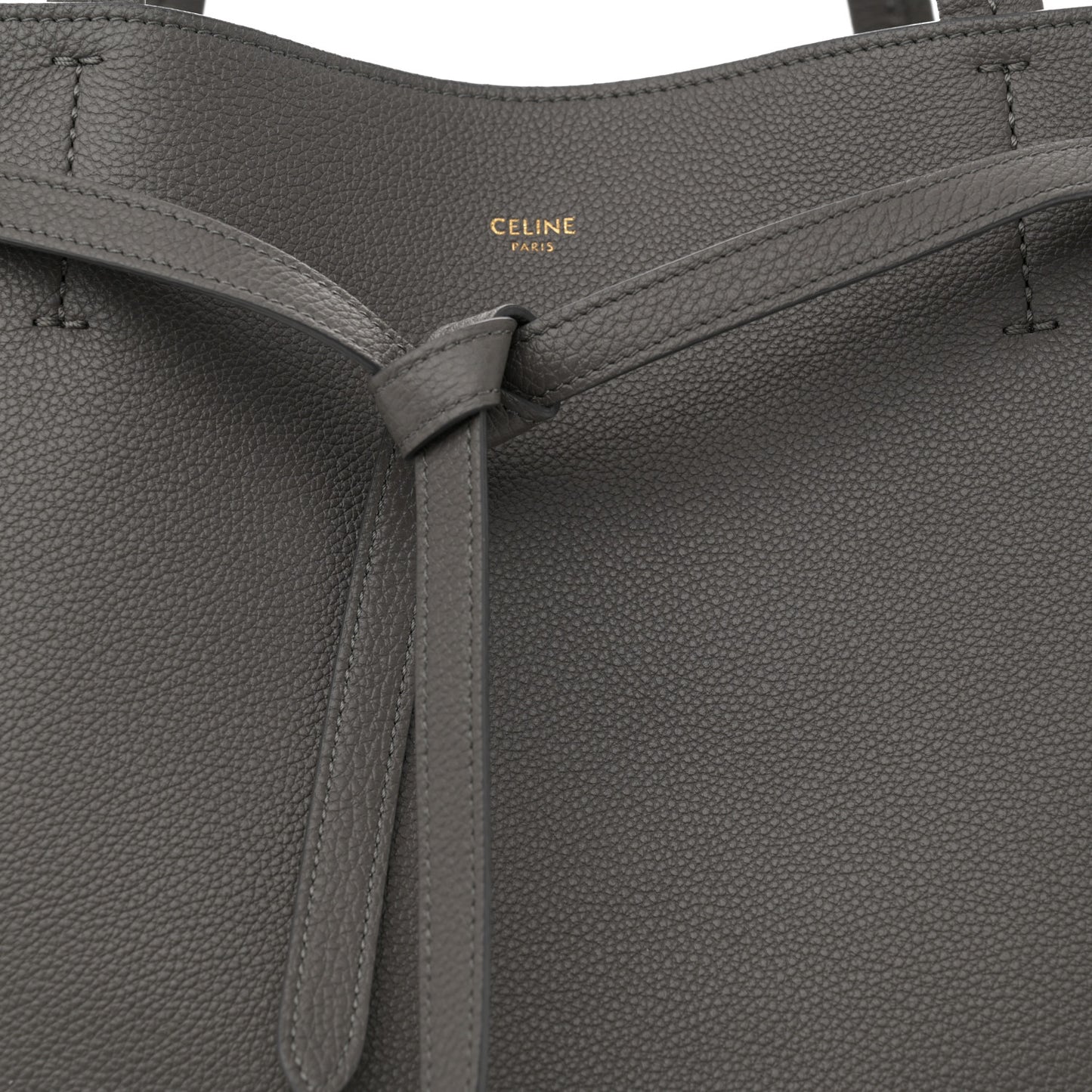 Soft Grained Calfskin Medium Belt Cabas Phantom Grey