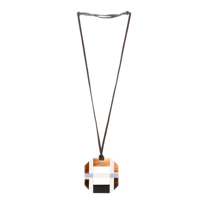 Hermes Horn Lacquer Opus Octagonal Necklace 3 of 7