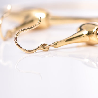 Gucci 18K Yellow Gold Horsebit Drop Hoop Earrings 7 of 7