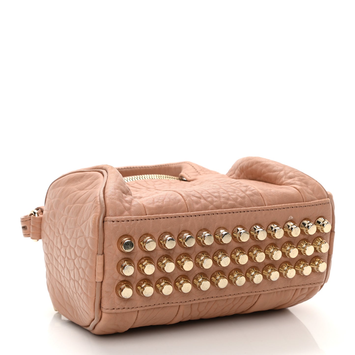 Pebbled Lambskin Mini Rockie Truffle Gold Hardware