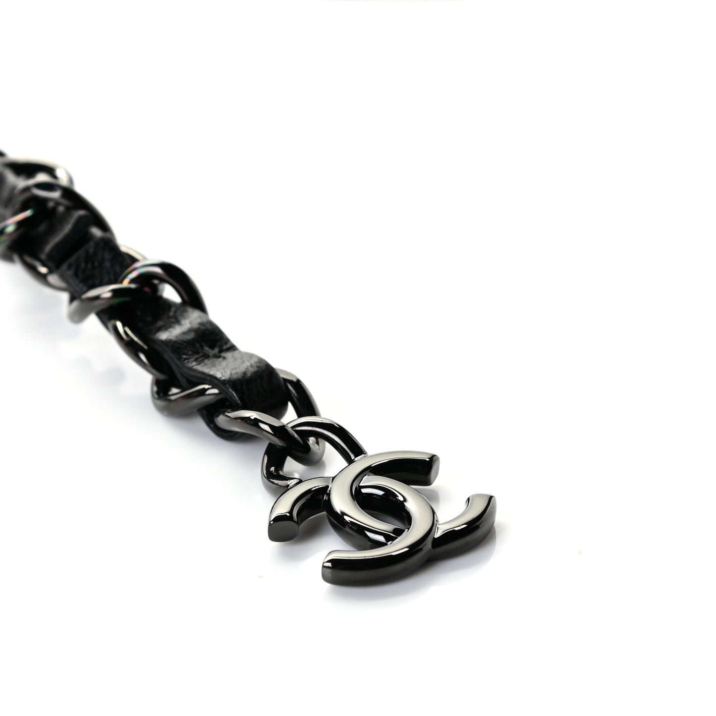 Lambskin Quilted Mini Chain Belt Bag So Black