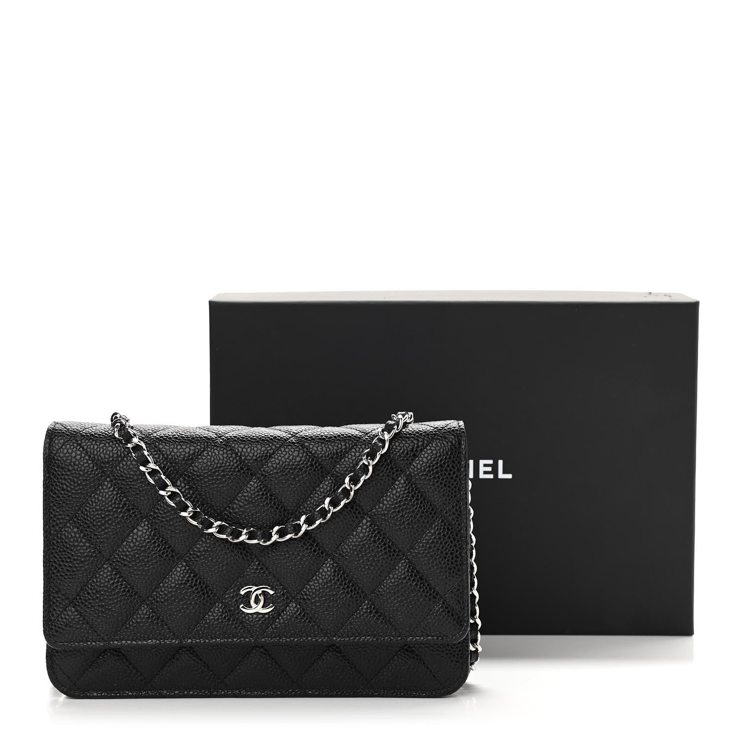 Chanel Caviar Quilted Wallet On Chain WOC Black 12 of 12