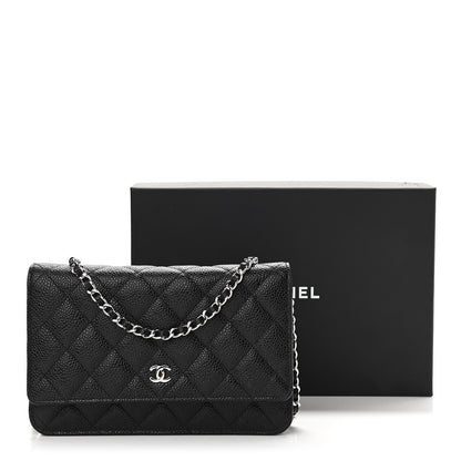 Chanel Caviar Quilted Wallet On Chain WOC Black 12 of 12