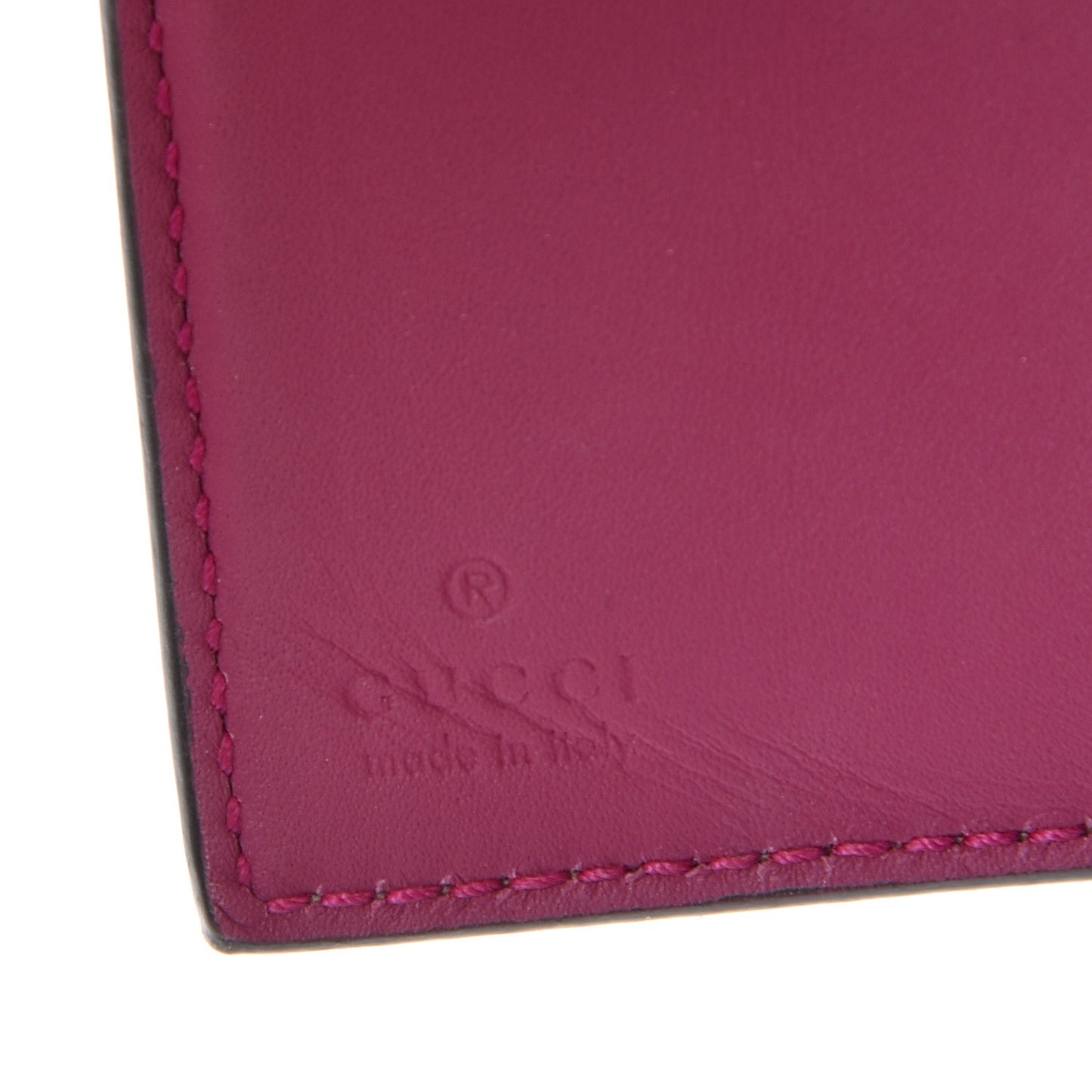 GG Supreme Monogram Calfskin French Flap Wallet Beige Ebony Hibiscus Red New Rosette