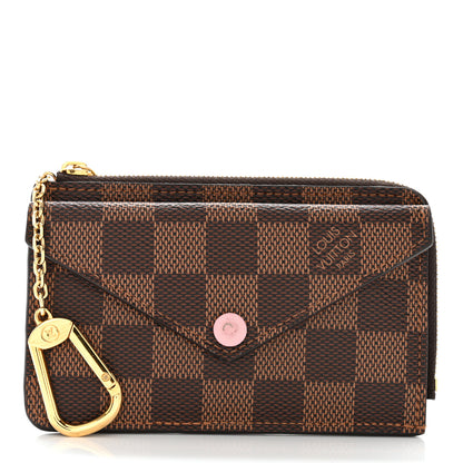 Louis Vuitton Damier Ebene Recto Verso Card Holder Rose Ballerine 1 of 7