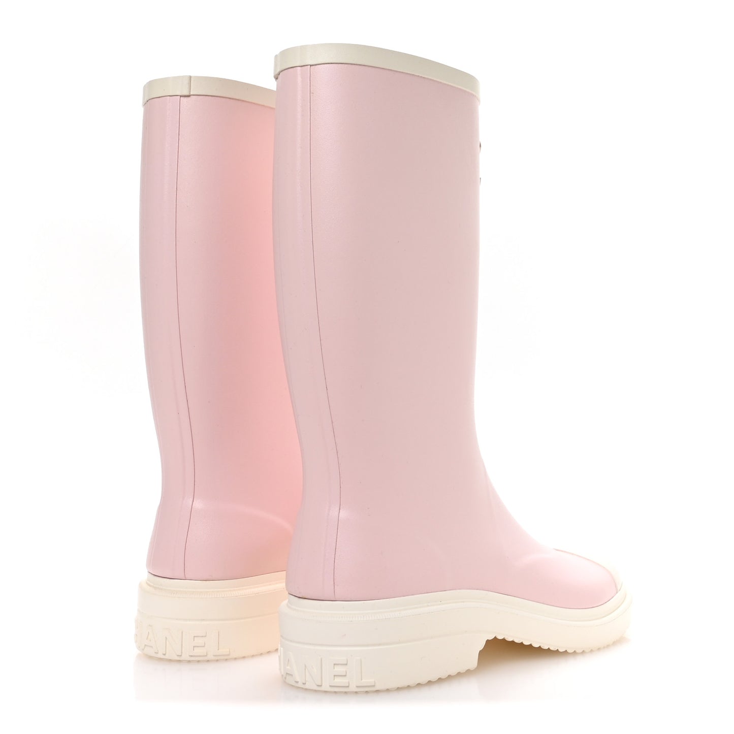 Caoutchouk CC High Boots 38 Light Pink White