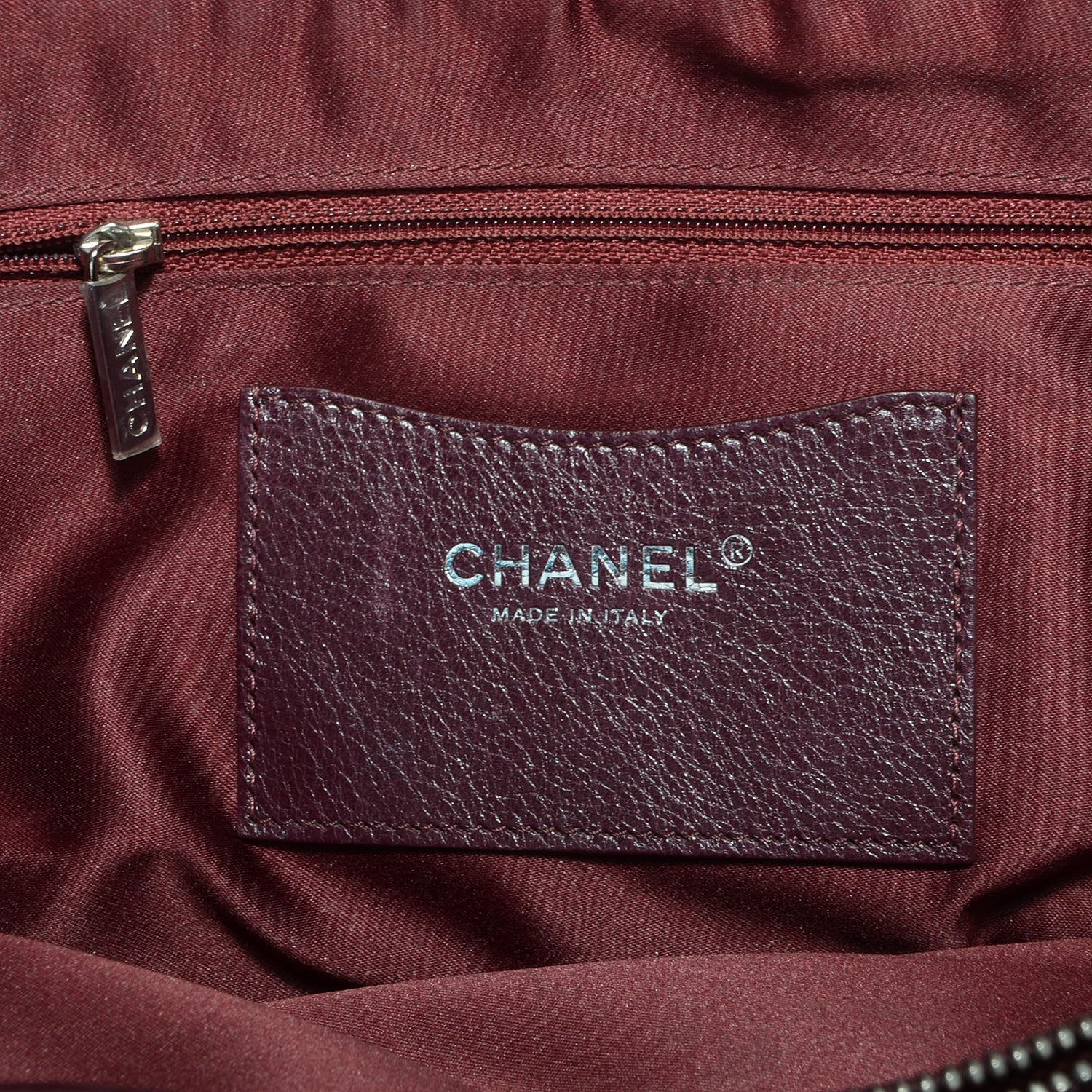 Chanel Glazed Calfskin Large On The Road Tote Plum 6 of 7