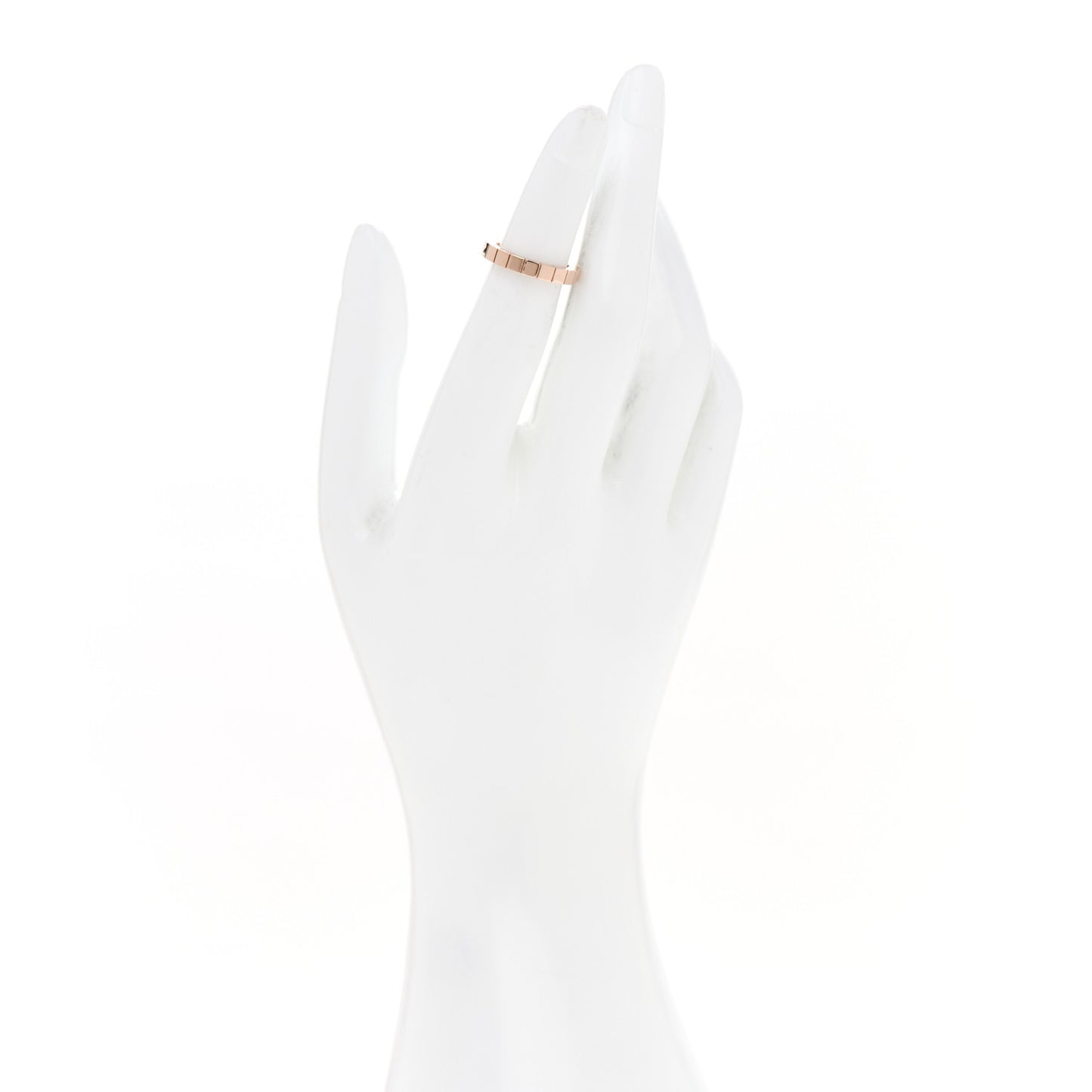 18K Pink Gold 3mm Lanieres Ring 46 3.75