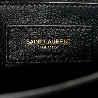 Saint Laurent Grain de Poudre Medium Classic Monogram Cassandra Top Handle Dark Beige 6 of 10