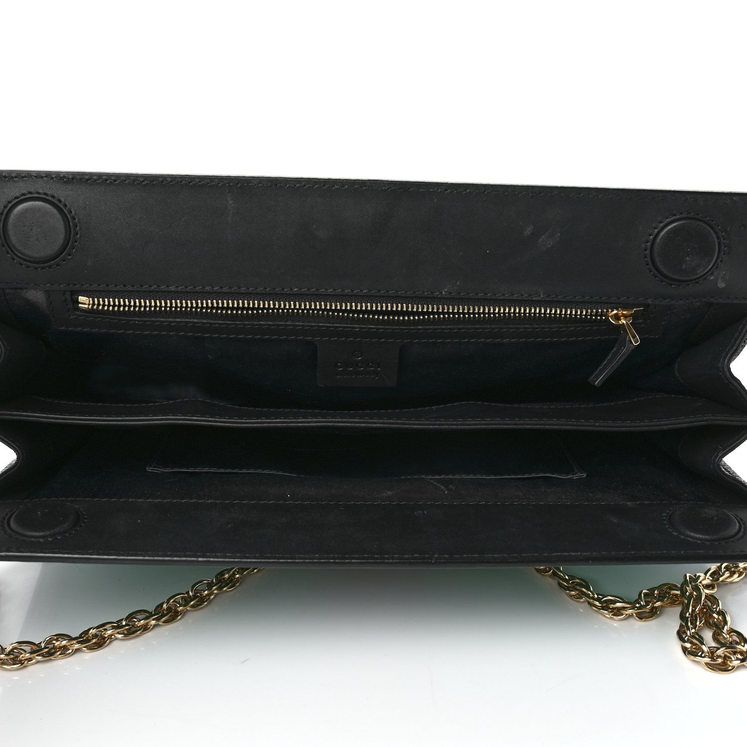 Gucci Suede Patent Web Medium Ophidia Chain Shoulder Bag New Shamarock Black 5 of 15