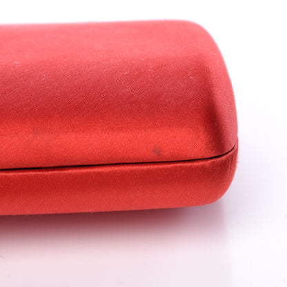 Prada Satin Box Clutch Fuoco 7 of 8