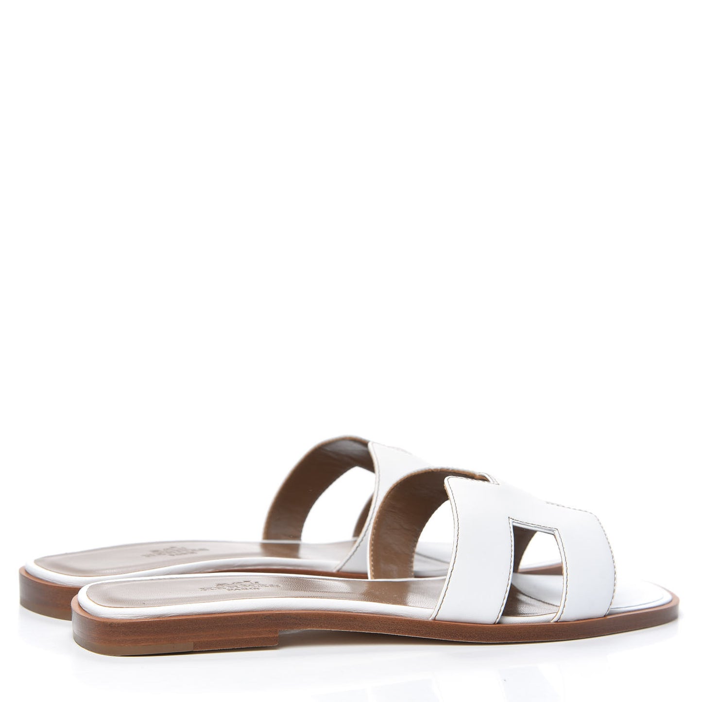 Box Calfskin Oran Sandals 37 White