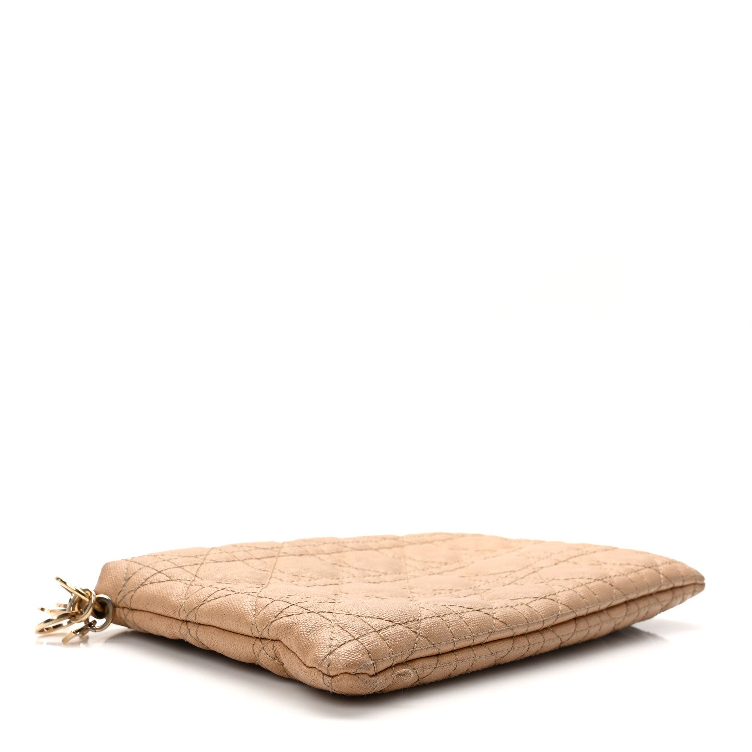 Christian Dior Coated Canvas Cannage Panarea Pouch Beige 4 of 7