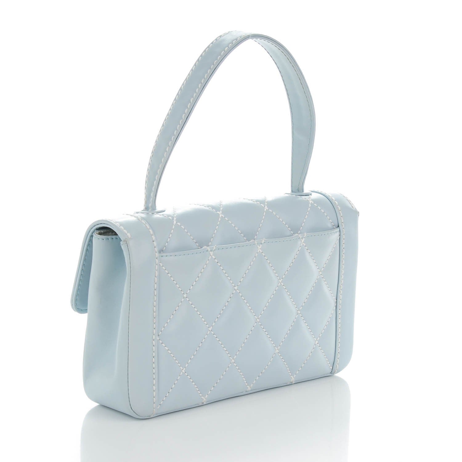 Chanel Lambskin Small Kelly Flap Bag Blue 3 of 8