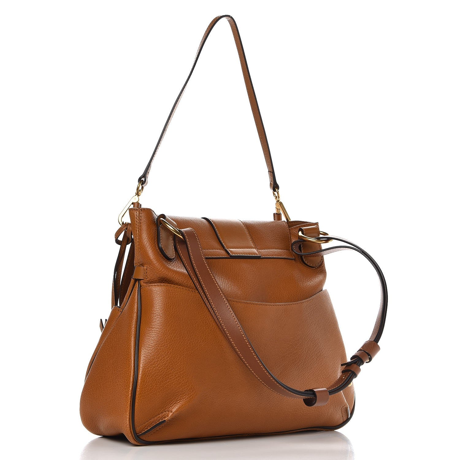 Chloe Grained Lambskin Medium Lexa Shoulder Bag Mustard Brown 4 of 16