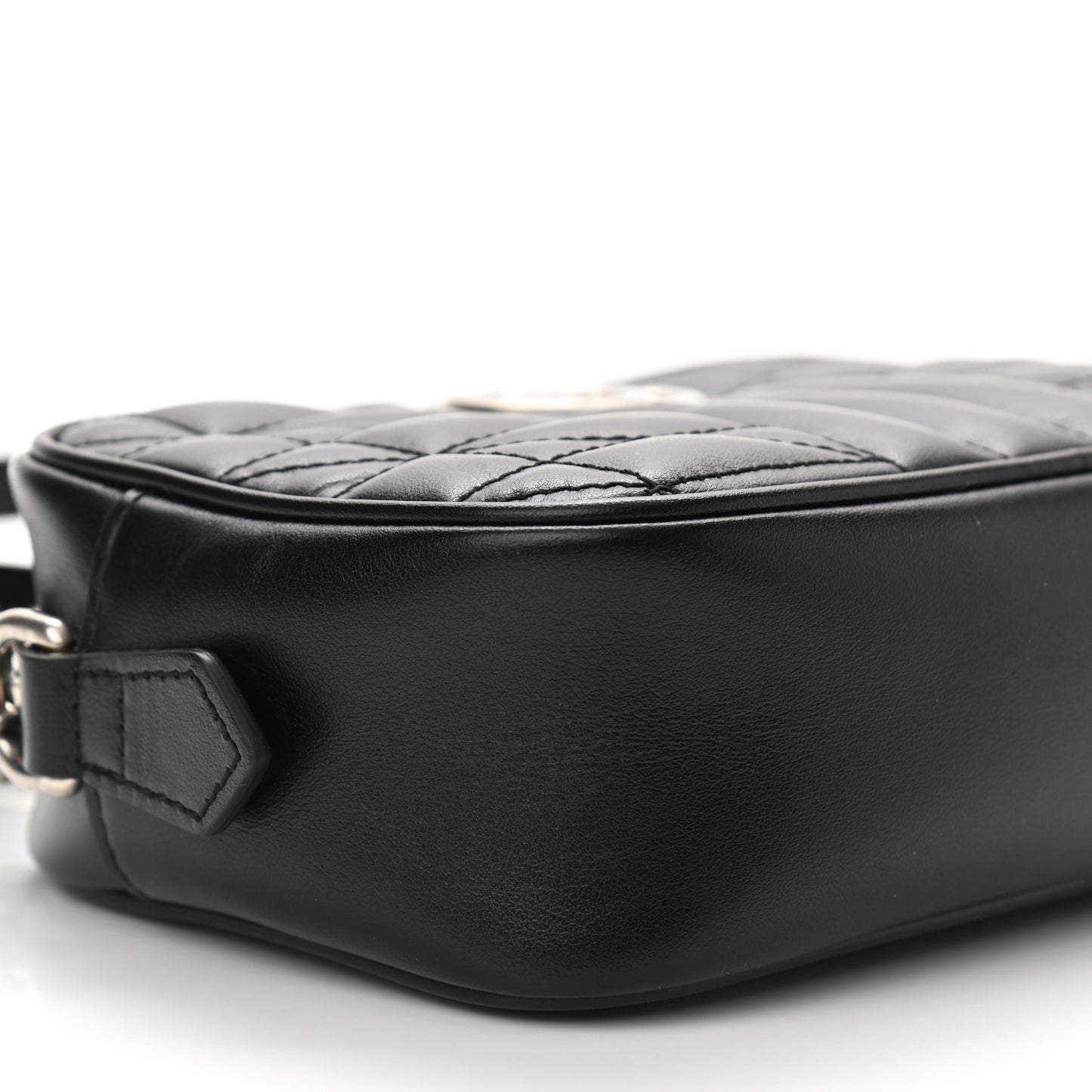 Calfskin Matelasse Aria Mini GG Marmont Chain Shoulder Bag Black