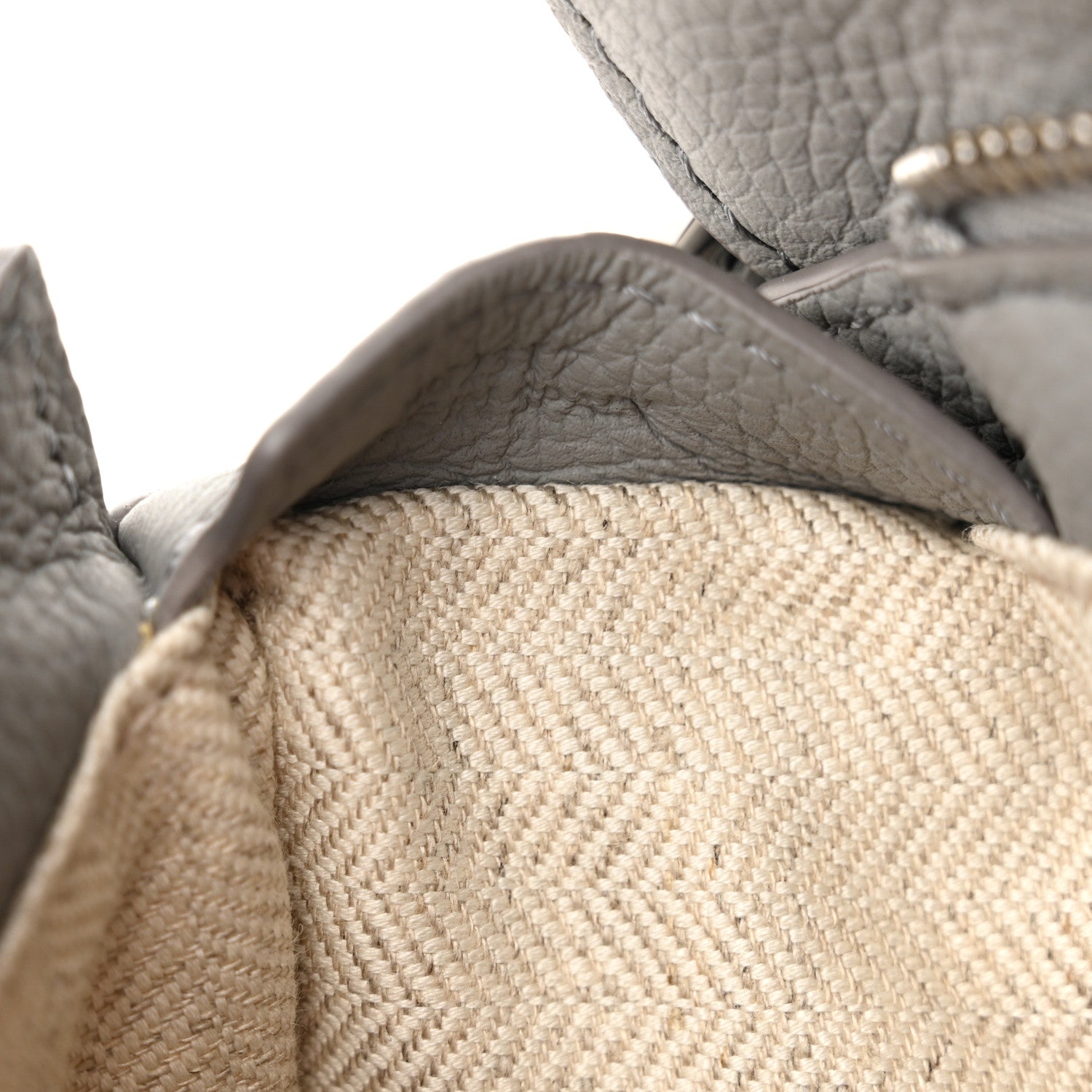 Loewe Soft Grained Calfskin Mini Puzzle Edge Bag Pearl Grey