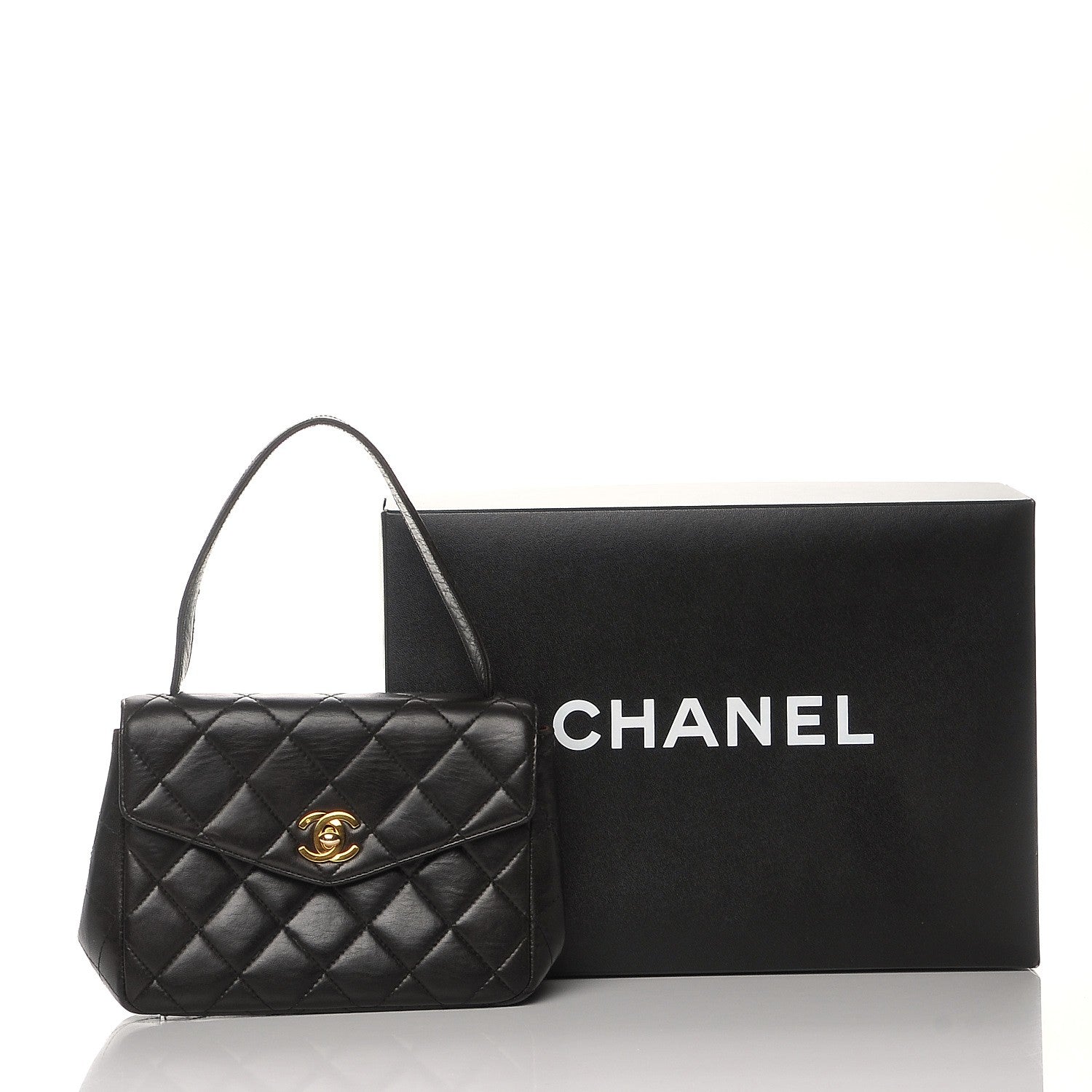 Chanel Lambskin Mini Kelly Flap Bag Black 9 of 9