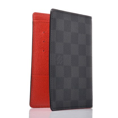 Louis Vuitton Damier Graphite My LV Heritage Passport Cover Blue Marine Rouge 3 of 7