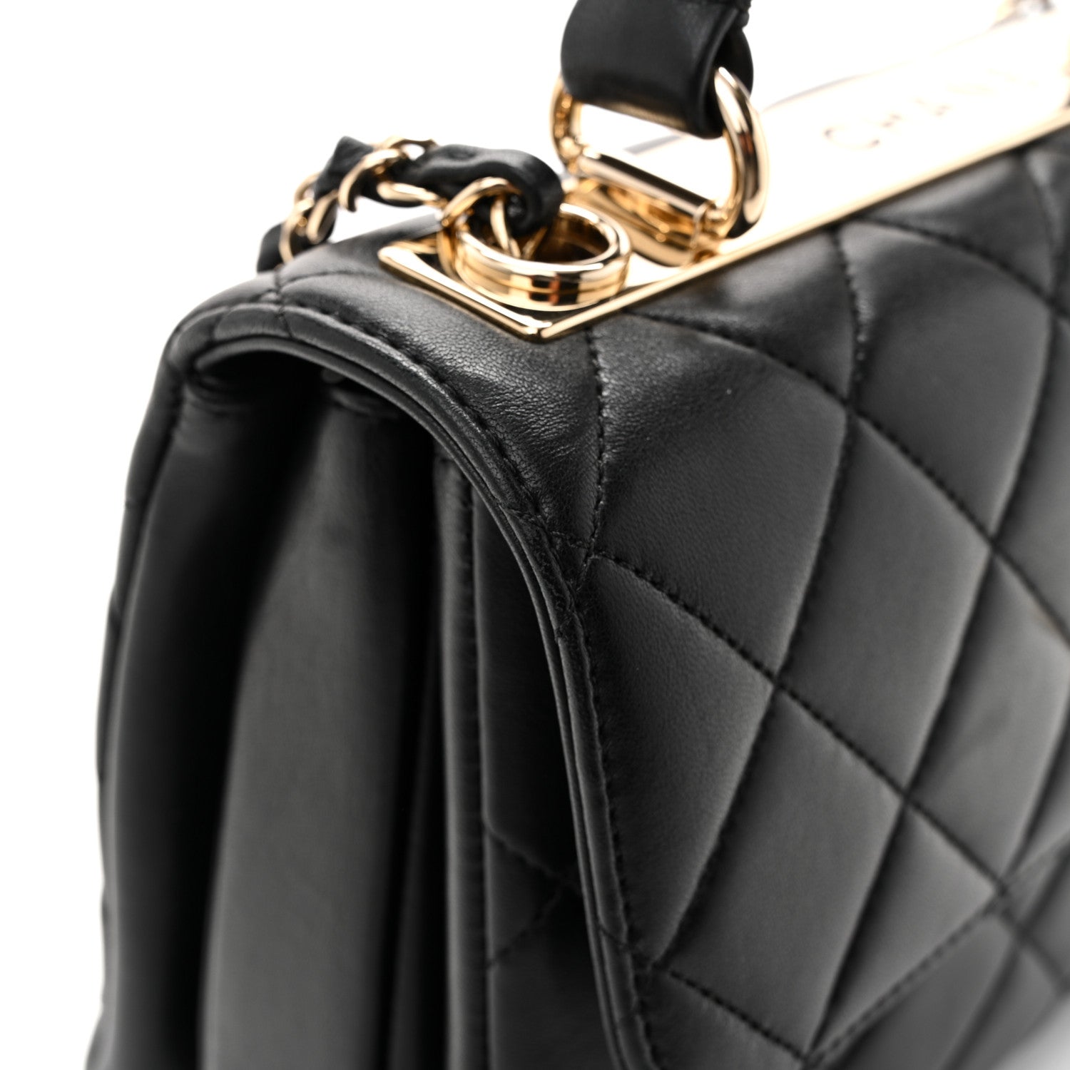 Chanel Lambskin Quilted Small Trendy CC Dual Handle Flap Bag Black 12 of 12