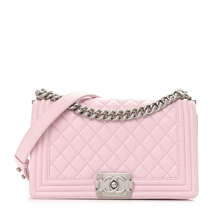 Chanel Lambskin Quilted Medium Boy Flap Light Pink 1 of 11